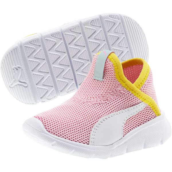 Bao 3 Sock Toddler Shoes, Pale Pink-Puma White-Blazing Yellow, extralarge