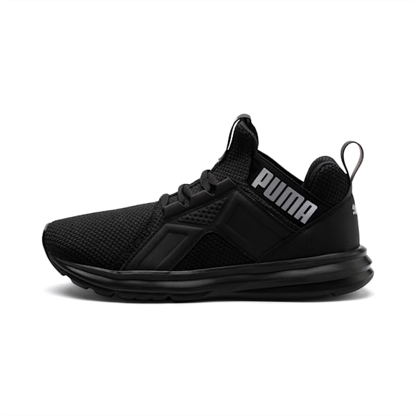 Enzo Weave Kids' Running Shoes, Puma Black-Puma Silver, extralarge-IND