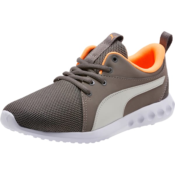 Carson 2 Casual Sneakers JR, Charcoal Gray-Glacier Gray-Orange Pop, extralarge