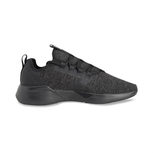 Puma black shoes mens knit sales