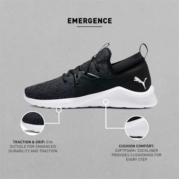 Emergence Men's Running Shoes, Puma Black-Puma White, extralarge-IND