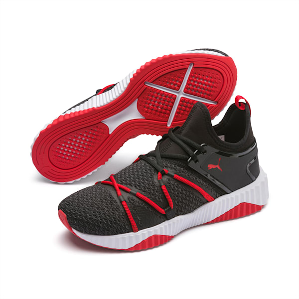 Defy Deco Men’s Training Shoes, Puma Black-High Risk Red, extralarge