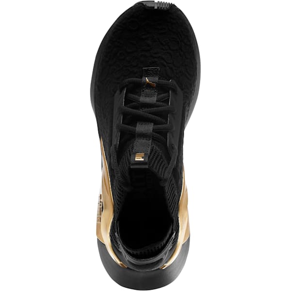 Rogue Metallic Women’s Running Shoes, Puma Black-Metallic Gold, extralarge