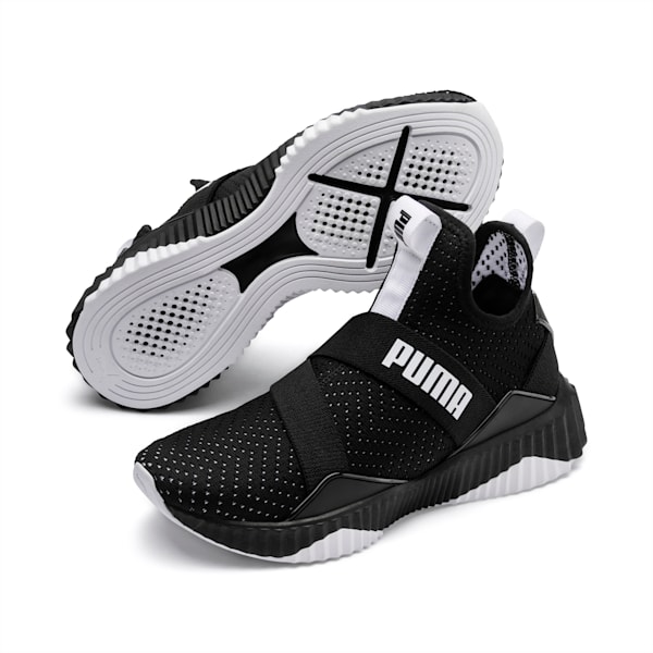 Defy Mid Core Women's Shoes, Puma Black-Puma White, extralarge-IND