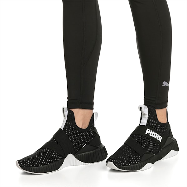 Defy Mid Core Women's Shoes, Puma Black-Puma White, extralarge-IND