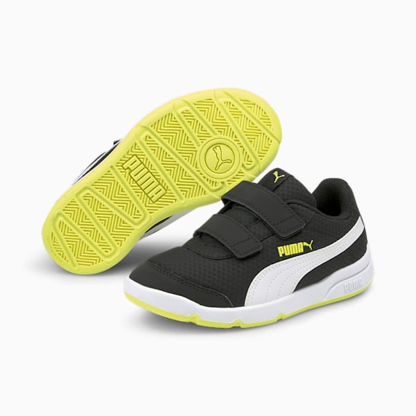 Stepfleex 2 Mesh VE V Kids' Shoes, Puma Black-Puma White-Nrgy Yellow, extralarge