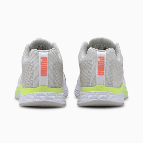 SPEED SUTAMINA para mujer, Puma White-Glacier Gray-Yellow Alert-Fizzy Orange, extralarge