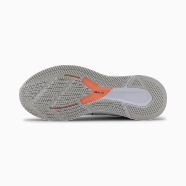 SPEED Sutamina Women's Running Shoes, Puma White-Glacier Gray-Yellow Alert-Fizzy Orange, extralarge