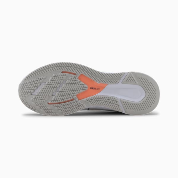 SPEED SUTAMINA para mujer, Puma White-Glacier Gray-Yellow Alert-Fizzy Orange, extralarge