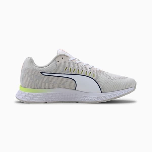 SPEED Sutamina Women's Running Shoes, Puma White-Glacier Gray-Yellow Alert-Fizzy Orange, extralarge