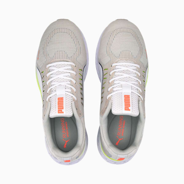 SPEED SUTAMINA para mujer, Puma White-Glacier Gray-Yellow Alert-Fizzy Orange, extralarge