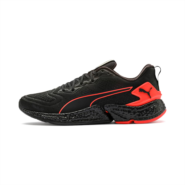 Puma black & red sports shoes discount