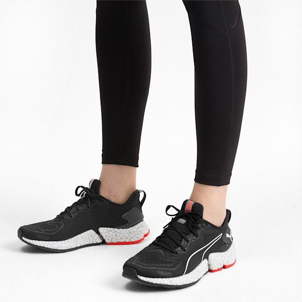 HYBRID SPEED Orbiter Women's Running Shoes, Black-Red-Milky Blue-White