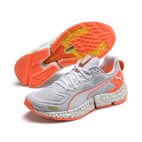 SPEED Orbiter Women's Running Shoes, Puma White-Yellow Alert-Fizzy Orange, extralarge