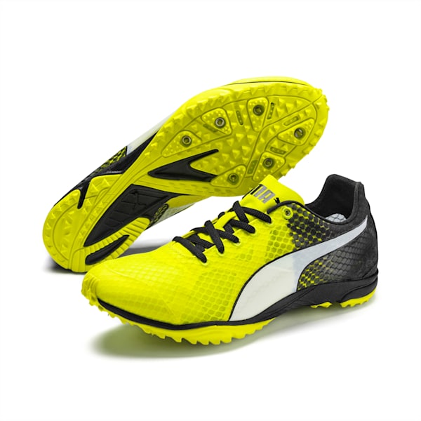 evoSPEED Haraka 6 Distance Track Spikes, Yellow Alert-Puma Black-Puma White, extralarge