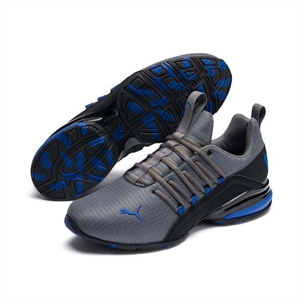 Axelion Rip Men's Running Shoes, CASTLEROCK-Puma Black-Galaxy Blue, extralarge-IND