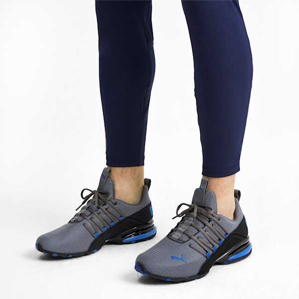 Axelion Rip Men's Running Shoes, CASTLEROCK-Puma Black-Galaxy Blue, extralarge-IND