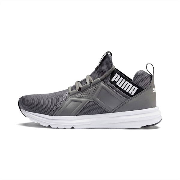 Enzo Sport Men's Running Shoes, CASTLEROCK-Puma Black-Puma White, extralarge-AUS