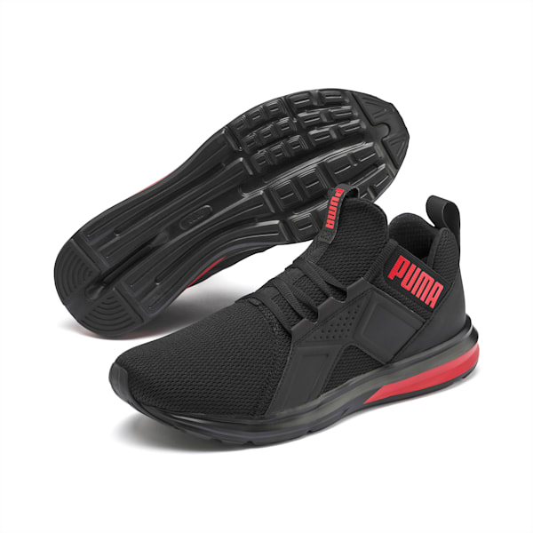 Enzo Sport Men's Training Shoes, Puma Black-High Risk Red