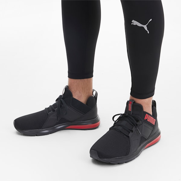 Enzo Sport Men's Training Shoes, Puma Black-High Risk Red