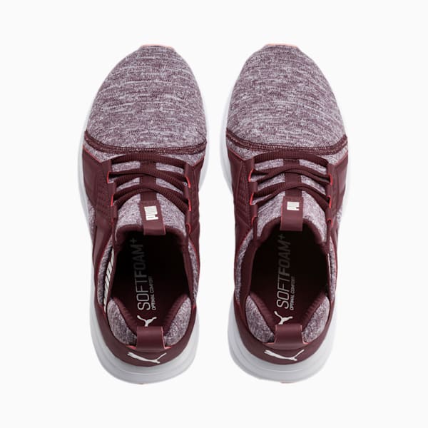 Enzo Heather Women’s Sneakers, Vineyard Wine-Bridal Rose-Puma White, extralarge