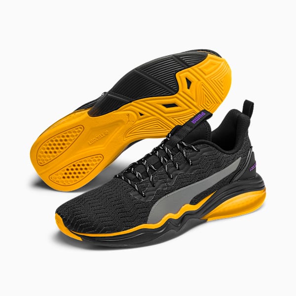 LQDCELL Tension Rave Men's Training Shoes, Puma Black-Orange Alert, extralarge