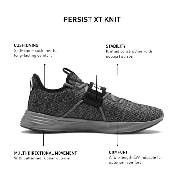 Persist XT Knit SoftFoam+ Men’s Training Shoes, CASTLEROCK-Puma White, extralarge-IND