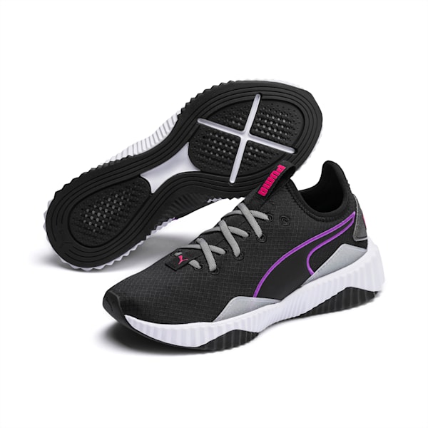 Defy Sheen Women's Training Shoes, Puma Black-Puma White, extralarge