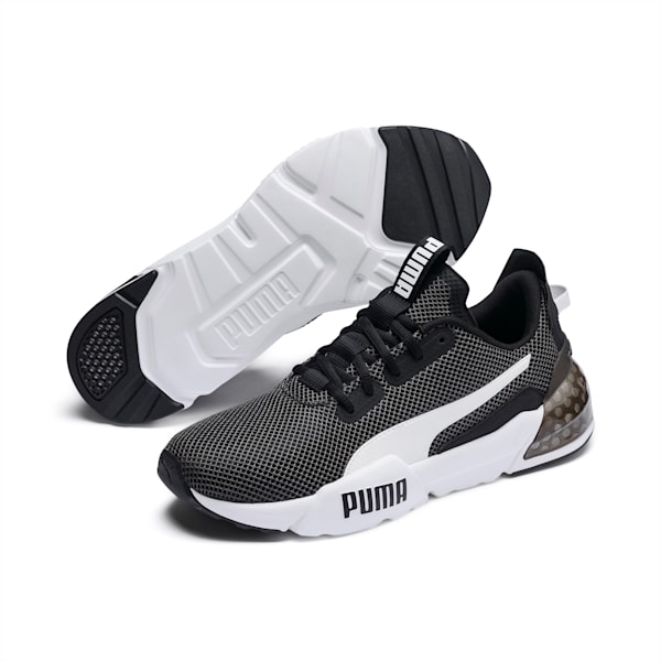 Cell Phase Men's Running Shoes, Puma Black-Puma White, extralarge-IND