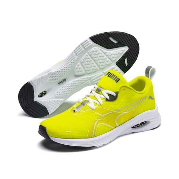 HYBRID Fuego Lights Men's Running Shoes, Yellow Alert, extralarge