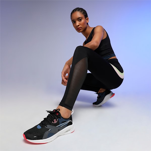 Hybrid Fuego Women's Running Shoes, Puma Black-Blue Glimmer-Nrgy Rose