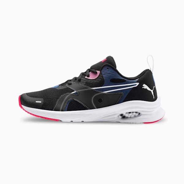 Hybrid Fuego Women's Running Shoes, Puma Black-Blue Glimmer-Nrgy Rose, extralarge-IND