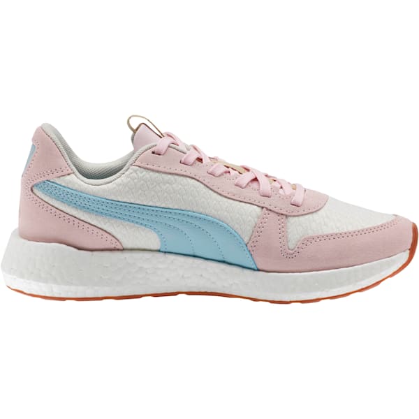 NRGY Neko Retro Sweet Women’s Street Running Shoes, Whisper White-Barely Pink-Light Sky, extralarge