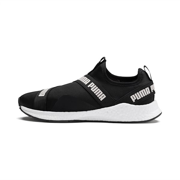 NRGY Star Men's Slip-On Running Shoes, Puma Black-Pearl-Puma White, extralarge