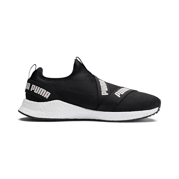 NRGY Star Men's Slip-On Running Shoes, Puma Black-Pearl-Puma White, extralarge