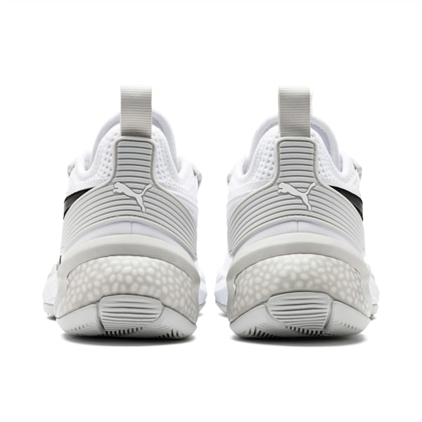 Uproar Core Basketball Shoes, Puma White-Glacier Gray, extralarge