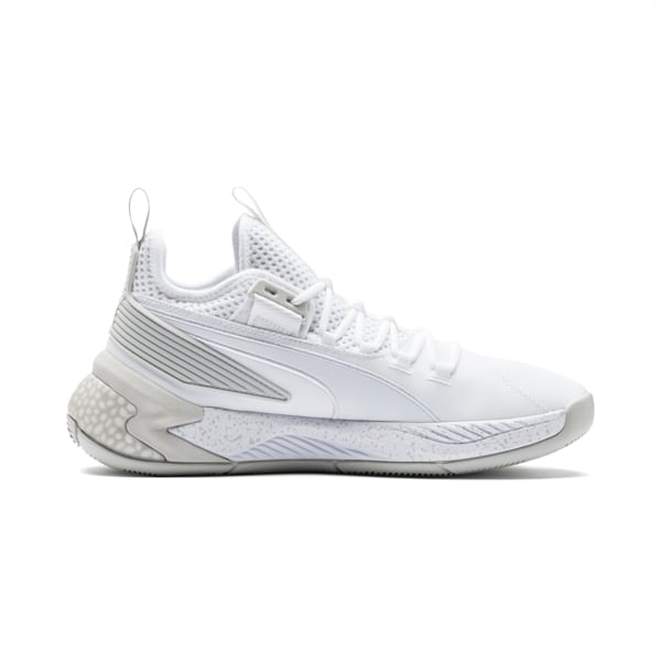 Uproar Core Basketball Shoes, Puma White-Glacier Gray, extralarge