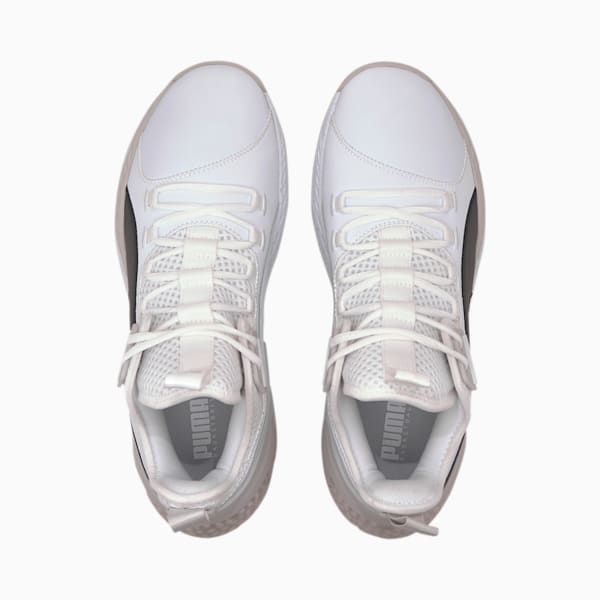 Uproar Core Basketball Shoes, Puma White-Glacier Gray, extralarge