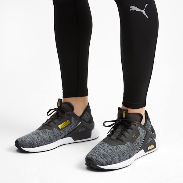 Rogue X Knit Men's Training Shoes, Puma Black-CASTLEROCK-Puma Team Gold, extralarge