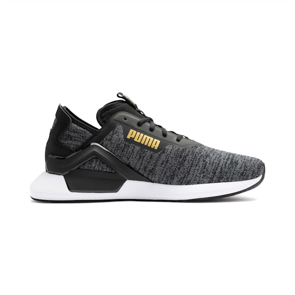 Rogue X Knit Men's Training Shoes, Puma Black-CASTLEROCK-Puma Team Gold, extralarge