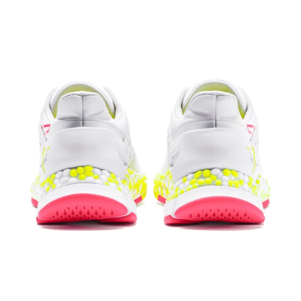 HYBRID NETFIT Astro Women's Running Shoes, White-Yellow Alert-Pnk Alert, extralarge-IND