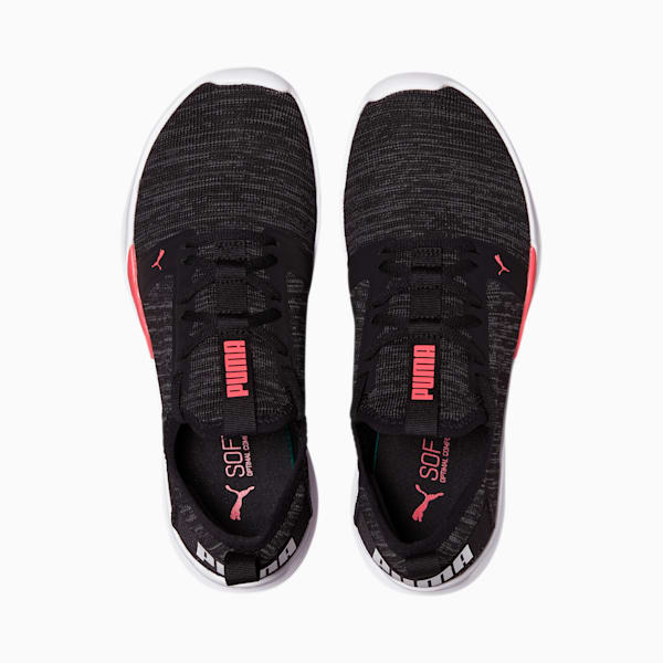 IGNITE Contender Knit Women's Running Shoes, Puma Black-Nrgy Red-Puma White, extralarge