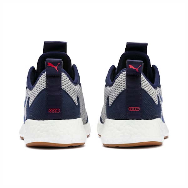 NRGY Neko Skim Running Shoes JR, Peacoat-High Rise-Galaxy Blue-High Risk Red-Puma White, extralarge