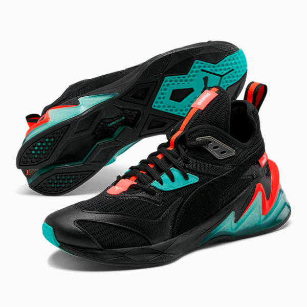 LQDCELL Origin Men’s Training Shoes, Puma Black-Nrgy Red-Blue Turquoise, extralarge