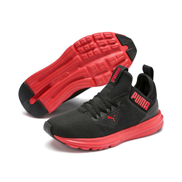 Enzo Beta Sneakers JR, Puma Black-High Risk Red, extralarge