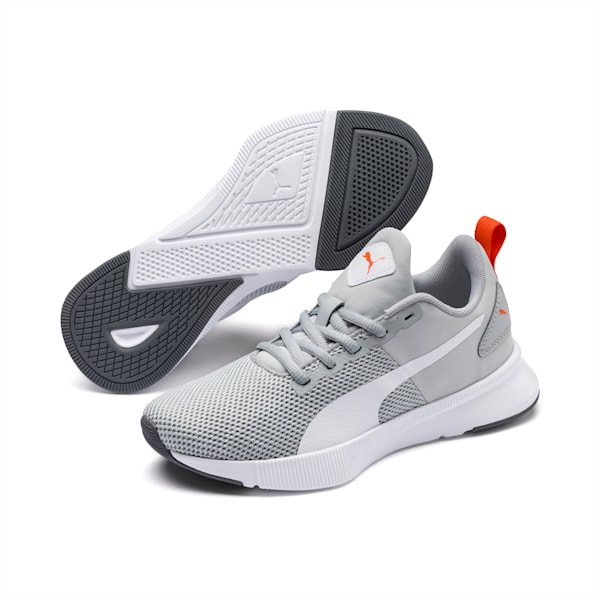 Flyer Runner Boys' Training Shoes JR, High Rise-Puma White-Firecracker, extralarge