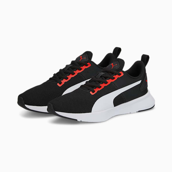 Flyer Runner Youth Shoes, Puma Black-Puma White-Puma Red, extralarge-IND