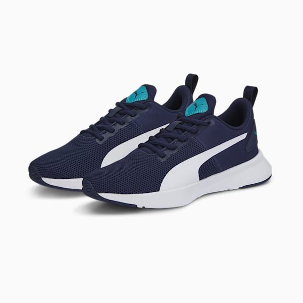 Flyer Runner Youth Shoes, Peacoat-Puma White-Deep Aqua, extralarge-AUS