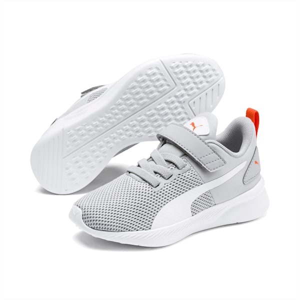 Flyer Runner Little Kids' Shoes, High Rise-Puma White-Firecracker, extralarge