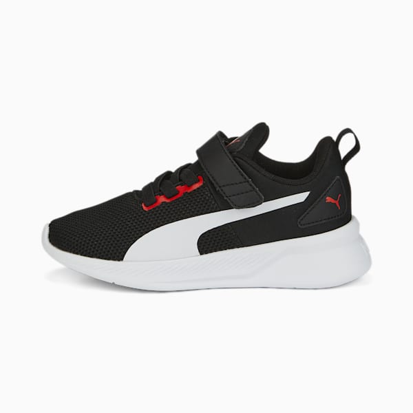 Flyer Runner V SoftFoam Kids' Shoes, Puma Black-Puma White-Puma Red, extralarge-IND